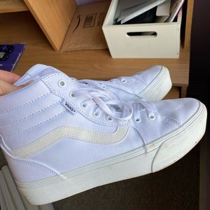 White high top Vans